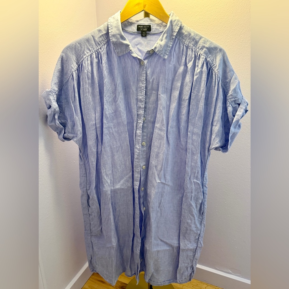 J. Crew Baird McNutt Irish Linen Shirt Dress